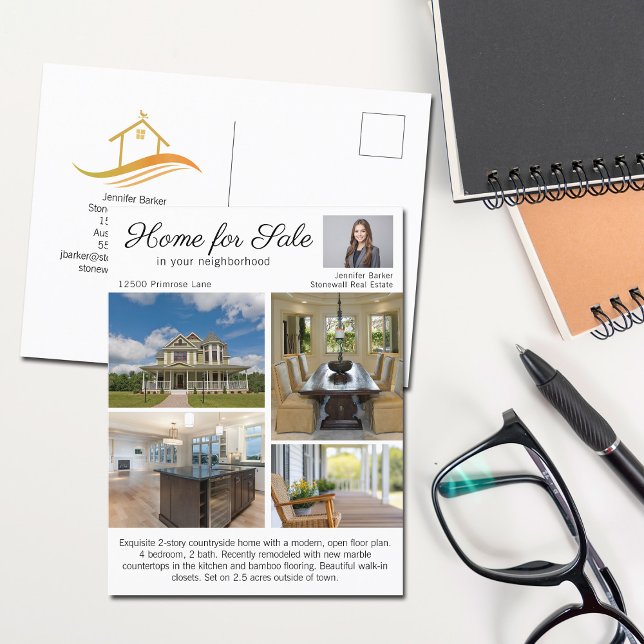 Carte Postale Accueil À Vendre Immobilier Annonce Photo Marketin (Créateur téléchargé)