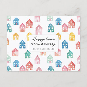 Carte Postale Accueil Anniversaire Immobilier Cute House Motif