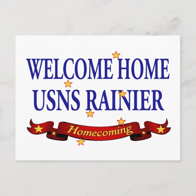 Carte Postale Accueil Bienvenue USNS Rainier (Devant)