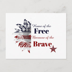Carte Postale Accueil des libres à cause des courageux,