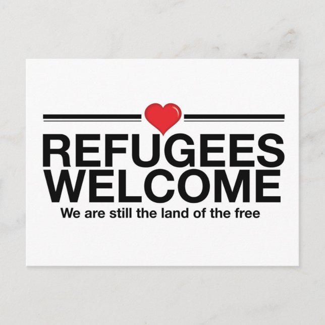 Carte Postale Accueil des réfugiés (Devant)