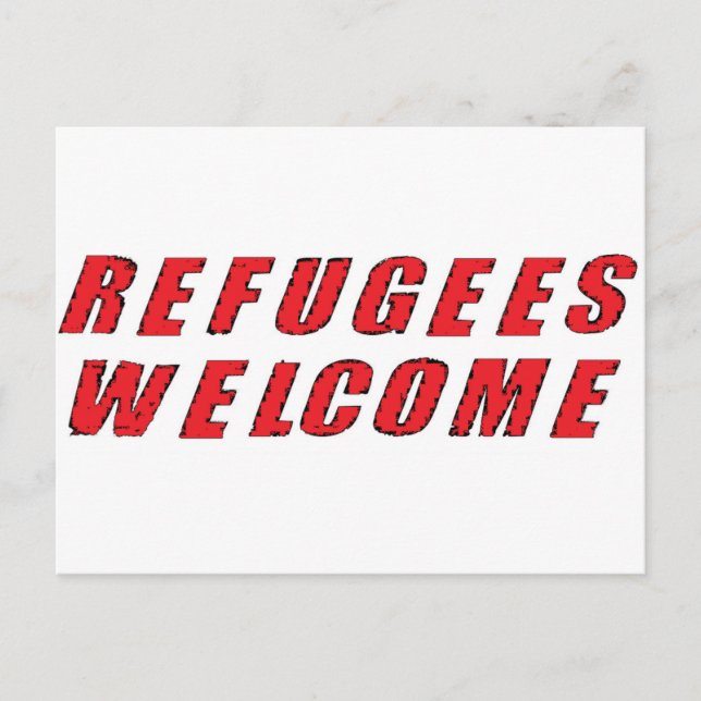 Carte Postale Accueil des réfugiés (Devant)