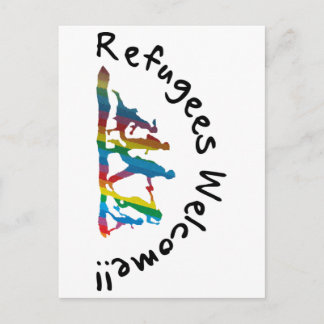 Carte Postale Accueil des réfugiés
