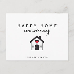 Carte Postale Accueil Joyeux Anniversaire Maison Coeur Réalité