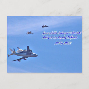Carte Postale Accueil, navette spatiale Endeavor_Postcard