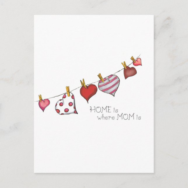 Carte Postale Accueil où maman est - Conception pour maman (Devant)