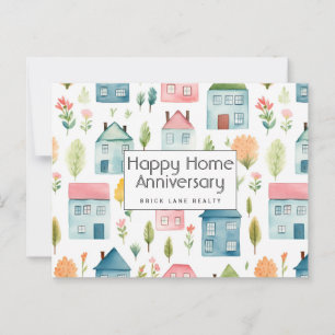 Carte Postale Accueil personnalisé Joyeux anniversaire immobilie