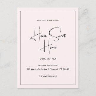 Carte Postale Accueil Sweet Home Nouvelle adresse Moving Faire-p