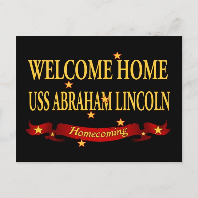 Carte Postale Accueil USS Abraham Lincoln (Devant)
