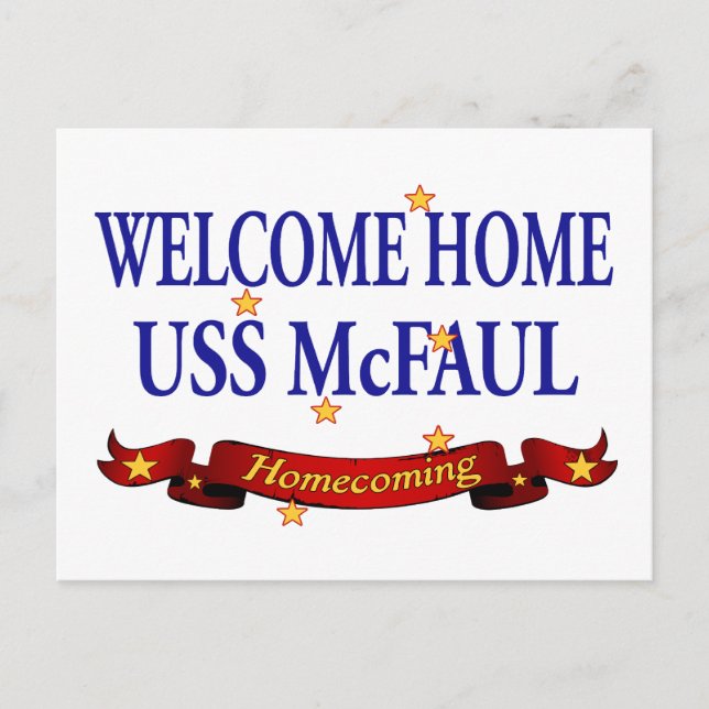 Carte Postale Accueil USS McFaul (Devant)