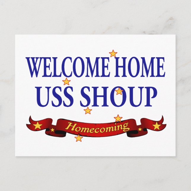 Carte Postale Accueil USS Shoup (Devant)