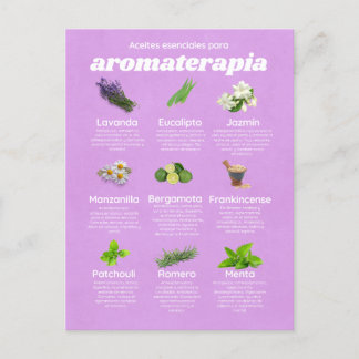 Carte Postale Aceites esenciales aromaterapia español lavanda