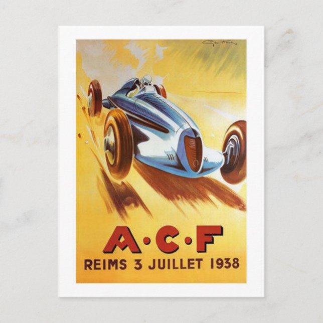 Carte Postale ACF Reims 3 Juillet 1938 (Devant)