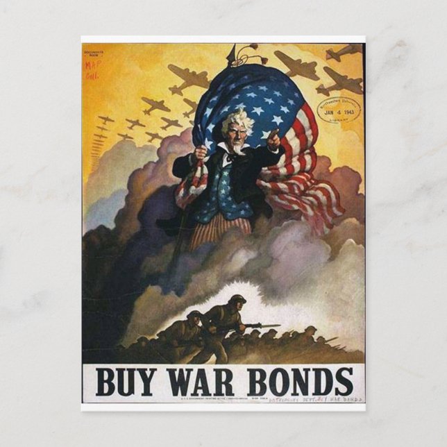 Carte Postale Acheter des obligations de guerre ! (Devant)
