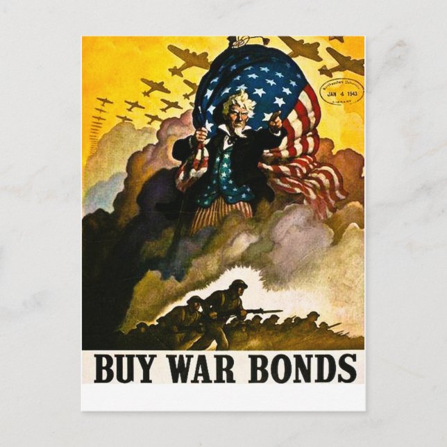 Carte Postale Acheter des obligations de guerre - Seconde Guerre (Devant)