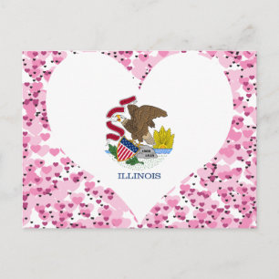 Carte Postale Acheter drapeau de l'Illinois