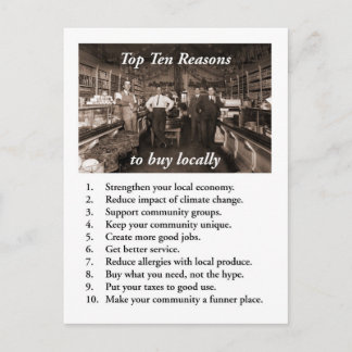 Carte Postale acheter localement-zazzle-600