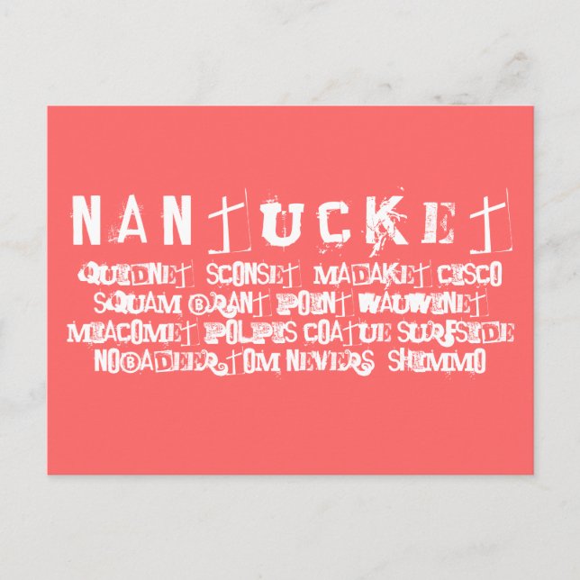 Carte Postale ACKnoKnowledge Nantucket Places (Devant)