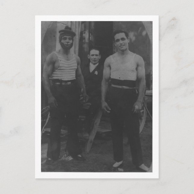 Carte Postale acrobates de cirque vintage gay (Devant)
