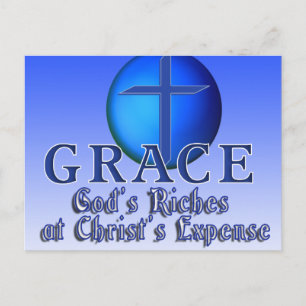 CARTE POSTALE ACRONYME DE GRACE - LES RICHES DE DIEU AUX DÉPENS 