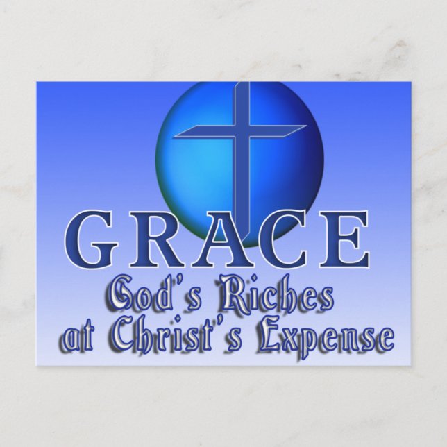 CARTE POSTALE ACRONYME DE GRACE - LES RICHES DE DIEU AUX DÉPENS  (Devant)