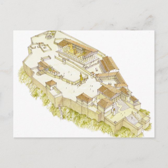 Carte Postale Acropole Athènes (Devant)