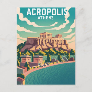 Carte Postale Acropole Athènes, Grèce