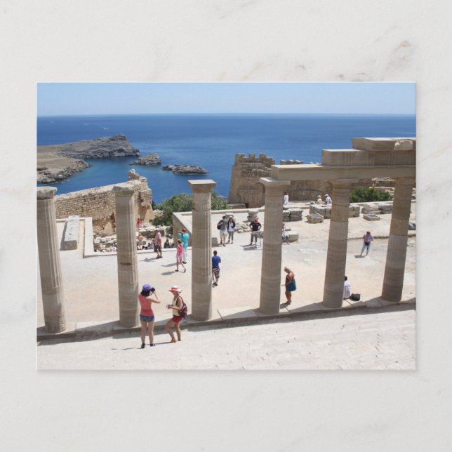 Carte Postale Acropole de Lindos (Devant)