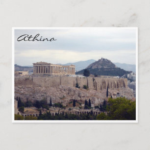Carte Postale acropolis colline athína