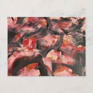 Carte postale acrylique noire et rouge