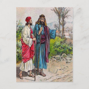 Carte Postale Actes 11:19-26 Barnabas amène Saul à Antioch post