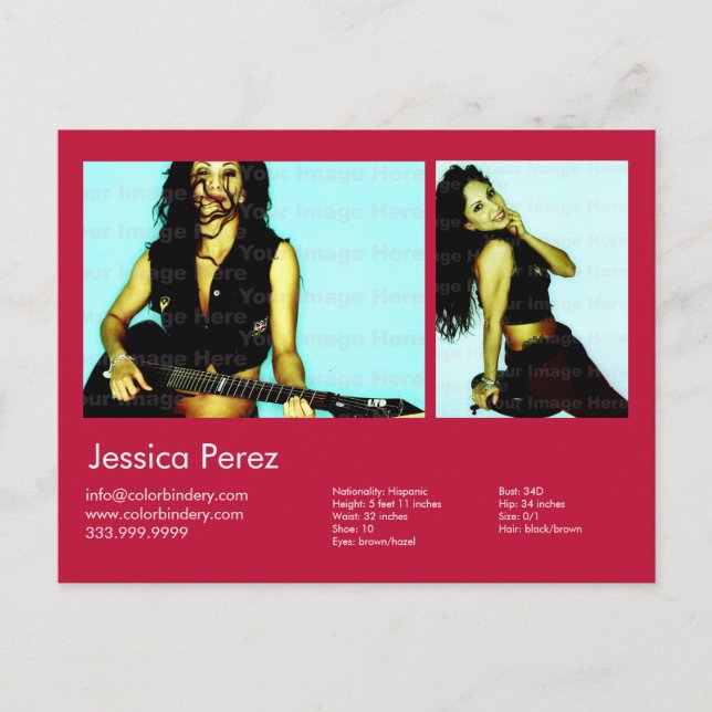 Carte Postale Acteur et modèle 2 Tiré rouge Capture d'écran (Devant)