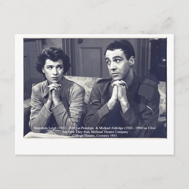 Carte Postale Acteurs Benedicta Leigh et Michael Aldridge (Devant)