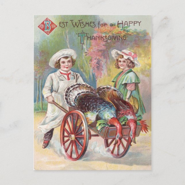 Carte Postale Action de grâces vintage (Devant)