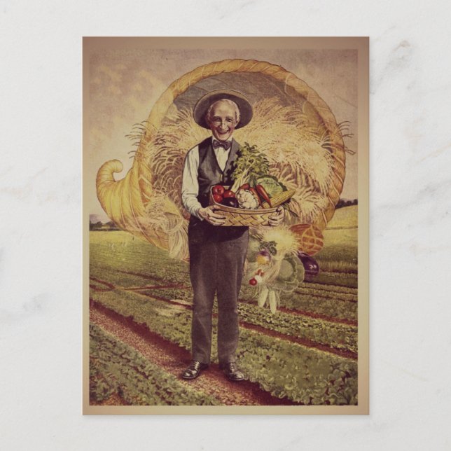 Carte Postale Action de grâces vintage (Devant)