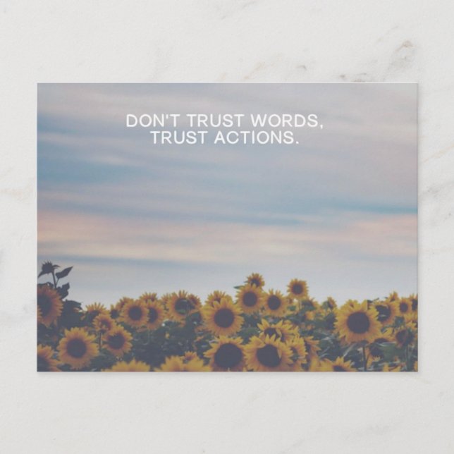 Carte Postale Actions de confiance (Devant)