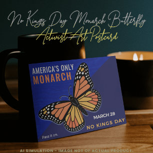 Carte Postale Activiste de l'art du papillon monarque pour la jo