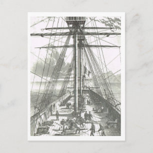 Carte Postale Activité sur le pont avant 1800