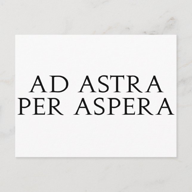 Carte Postale Ad Astra Per Aspera (Devant)