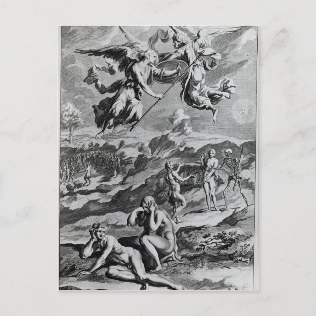 Carte Postale Adam et Eve après la chute (Devant)