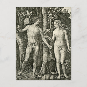 Carte Postale Adam et Eve par Albrecht Durer