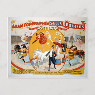 Carte Postale Adam Forepaugh & Frères Sells