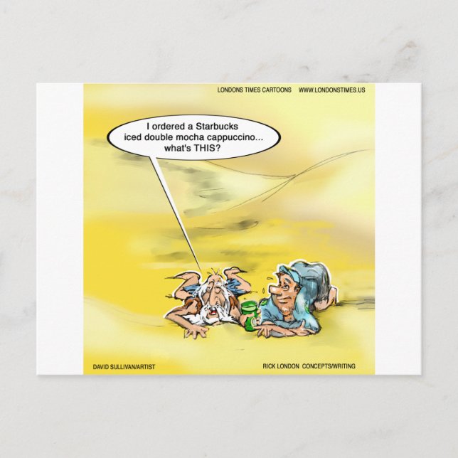 Carte Postale Addicité Au Café Par Londons Times Cartoons (Devant)