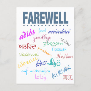 Carte Postale Adieu
