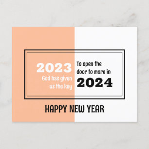 Carte Postale Adieu 2023 Bonjour 2024 Bonne année