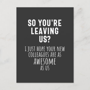 Carte Postale adieu à un collègue, retraite, collègue, au revoir