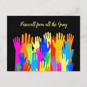 Carte Postale Adieu de tous les Gang Diverse Hands