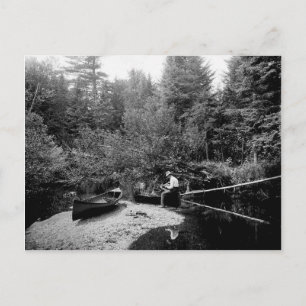 Carte Postale Adirondack Canoe Fishing