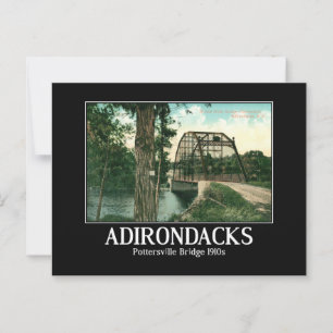 Carte Postale Adirondacks, Pottersville NY Bridge Vintage