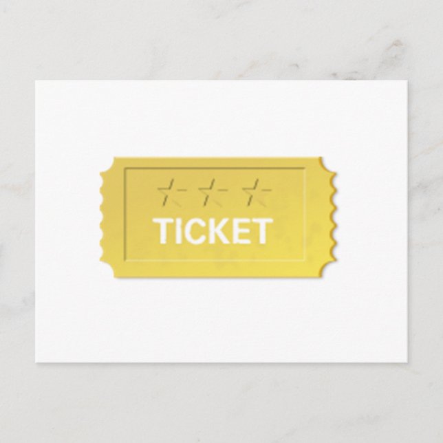 Carte Postale Admettre un ticket (Devant)